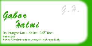 gabor halmi business card